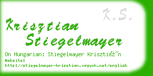 krisztian stiegelmayer business card